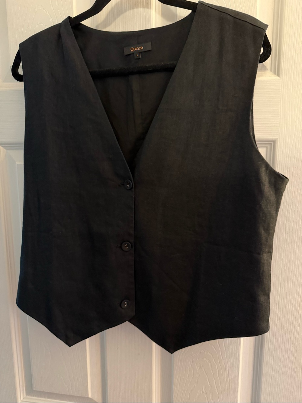 Quince Black Women's Button-Front Vest
